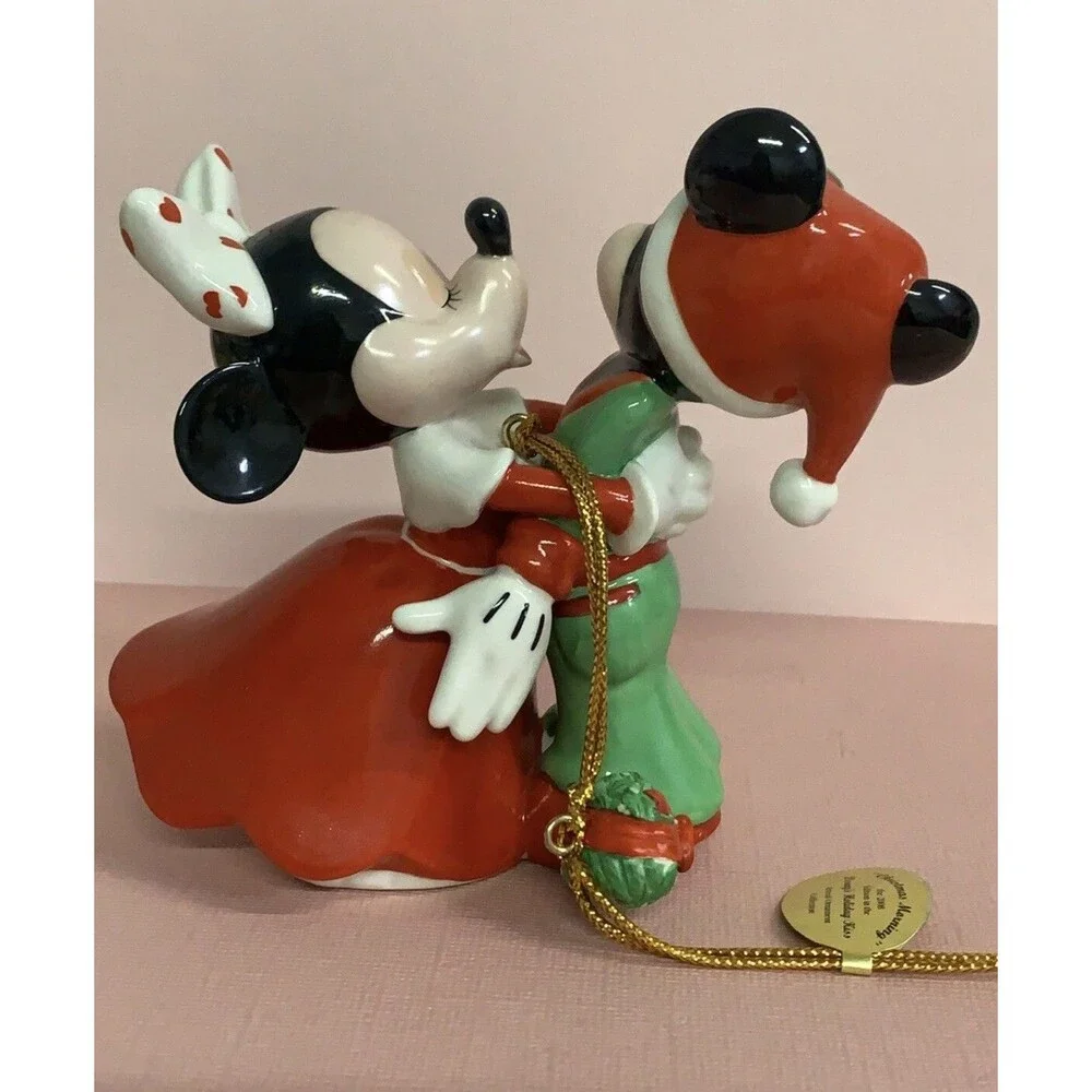 Bradford Exchange Disney Mickey & Minnie Mouse 2008 Porcelain Holiday Ornament